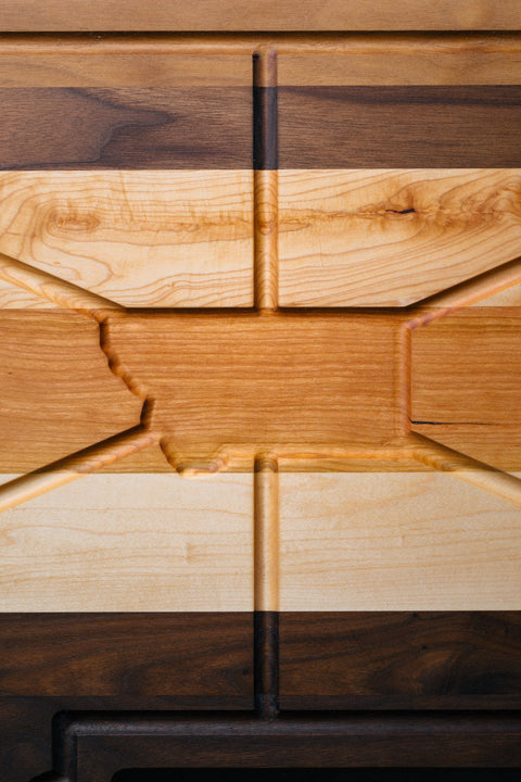 Montana Shaped Edge Grain Carving Board – Deep Juice Grooves | Made in USA Montana Block  New Pattern