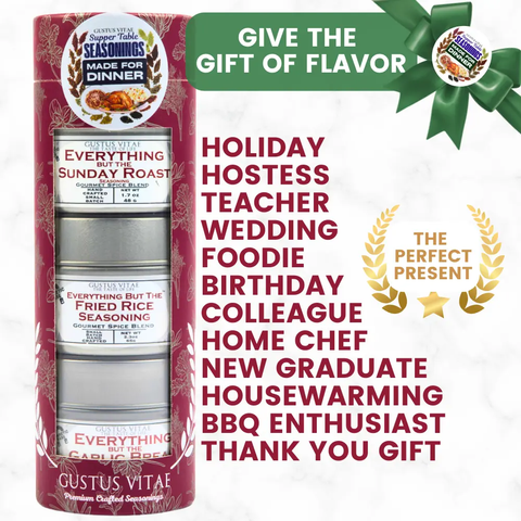 Made for Dinner Supper Table Seasonings Gift Set 3-Pack – Gourmet Spice Blends | Handcrafted in USA Gustus Vitae  Collections & Gift Sets