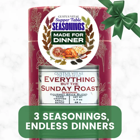 Made for Dinner Supper Table Seasonings Gift Set 3-Pack – Gourmet Spice Blends | Handcrafted in USA Gustus Vitae  Collections & Gift Sets