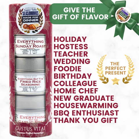 Made for Dinner Supper Table Seasonings Gift Set 3-Pack – Gourmet Spice Blends | Handcrafted in USA Gustus Vitae  Collections & Gift Sets