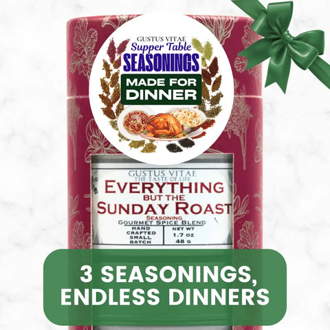 Made for Dinner Supper Table Seasonings Gift Set 3-Pack – Gourmet Spice Blends | Handcrafted in USA Gustus Vitae  Collections & Gift Sets