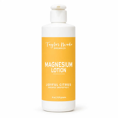 Magnesium Organic Lotion – Joyful Citrus Scented Hydrating Skin Moisturizer | Made in USA Taylor Made Organics  lotion