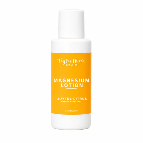 Magnesium Organic Lotion – Joyful Citrus Scented Hydrating Skin Moisturizer | Made in USA Taylor Made Organics  lotion
