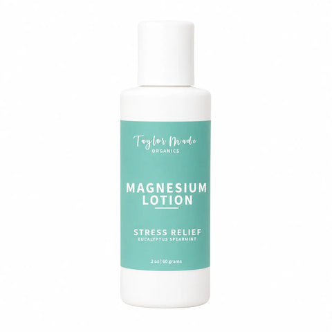 Magnesium Stress Relief Organic Lotion -2oz Taylor Made Organics  therapeutic lotion