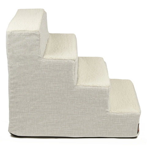 Majestic Pet 4-Step Heathered Fabric Pet Stairs 24 Inch – Soft Support | Made in USA Majestic Pet