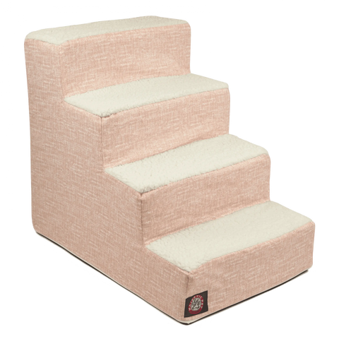 Majestic Pet 4-Step Heathered Fabric Pet Stairs 24 Inch – Soft Support | Made in USA Majestic Pet
