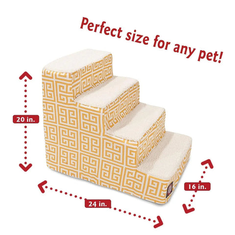 Majestic Pet 4 Step Mobility Stairs – Soft Foam Pet Steps for Dogs and Cats | Made in USA Majestic Pet