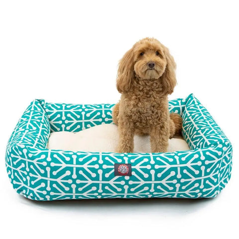 Majestic Pet Aruba Luxe Bagel Dog Bed – Plush High Loft Fiberfill | Made in USA Majestic Pet