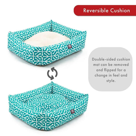 Majestic Pet Aruba Luxe Bagel Dog Bed – Plush High Loft Fiberfill | Made in USA Majestic Pet