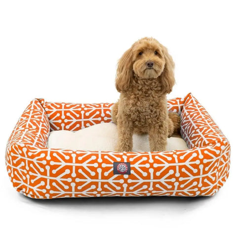 Majestic Pet Aruba Luxe Bagel Dog Bed – Plush High Loft Fiberfill | Made in USA Majestic Pet