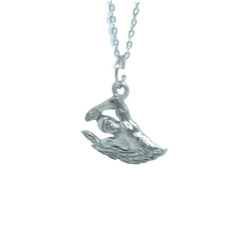 Make a Splash: Swimmer Pendant Charm Necklace (Unisex, Gift Boxed) Michelle Marie Boutique  Pendant Necklace