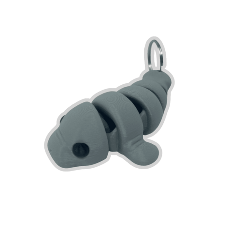 Articulated Baby Pink Axolotl Keychain – Flexible Fidget Toy | Made in USA Chatelet Manufacturing 