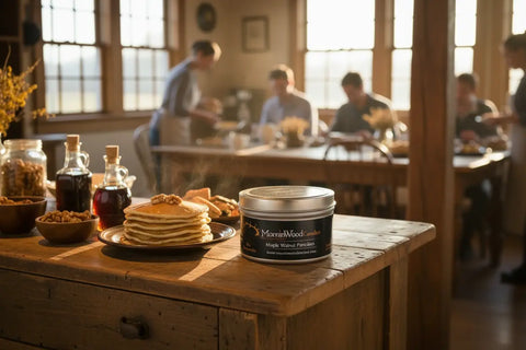 Maple Walnut Pancakes - Soy Tin Collection MorninWood Candles  Candles