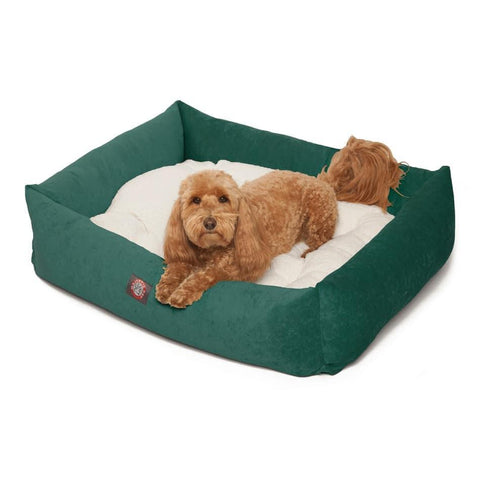Villa Luxe Plush Bagel Pet Bed – Durable Upholstery Fabric – Handcrafted in USA Majestic Pet 