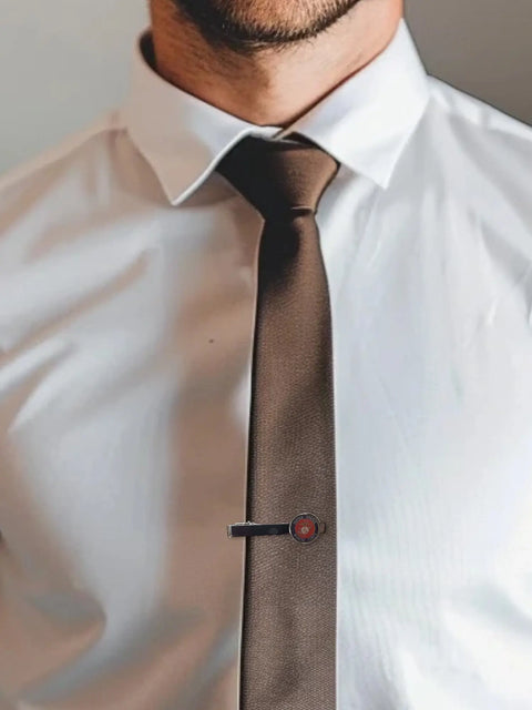 Marine Corps Emblem Tie Bar – Silver Tone Military Accessory for Marines | Made in USA Durable Design Michelle Marie Boutique 
