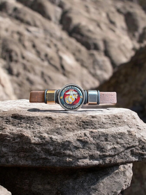 Marine Corps Green Cork Bracelet – Eco-Friendly Patriotic Wristband in 5 Sizes | Handmade in USA Michelle Marie Boutique  Bracelets