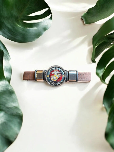 Marine Corps Green Cork Bracelet – Eco-Friendly Patriotic Wristband in 5 Sizes | Handmade in USA Michelle Marie Boutique  Bracelets