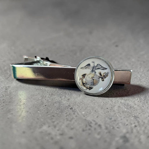 Marine Corps Silver EGA Tie Bar Clip – Patriotic Military Accessory – Michelle Marie Boutique | Made in USA | Stainless Steel Finish Michelle Marie Boutique  Tie clips