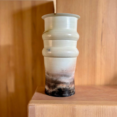Martian Illusion 2 | Handcrafted Porcelain Decorative Vase 8.5 Inch Saggar-Fired Rustic Finish – All Muddy Ceramics | Made in USA All Muddy 