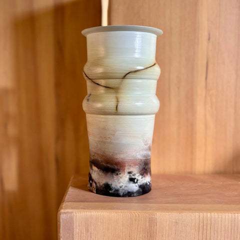 Martian Illusion 2 | Handcrafted Porcelain Decorative Vase 8.5 Inch Saggar-Fired Rustic Finish – All Muddy Ceramics | Made in USA All Muddy 