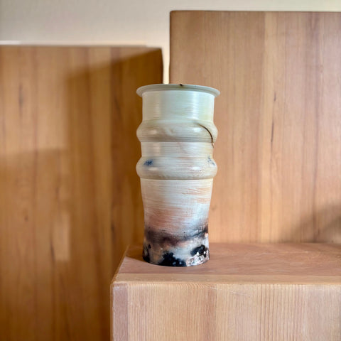 Martian Illusion 2 | Handcrafted Porcelain Decorative Vase 8.5 Inch Saggar-Fired Rustic Finish – All Muddy Ceramics | Made in USA All Muddy 