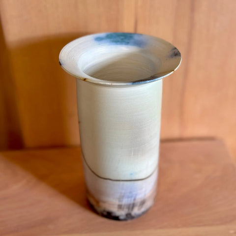 Martian Illusion 3 | Handmade Porcelain Decorative Vase 4.5 Inch Wide Rim – Saggar-Fired Ceramic Dry Flower Holder | Made in USA All Muddy 
