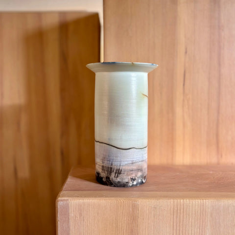 Martian Illusion 3 | Handmade Porcelain Decorative Vase 4.5 Inch Wide Rim – Saggar-Fired Ceramic Dry Flower Holder | Made in USA All Muddy 