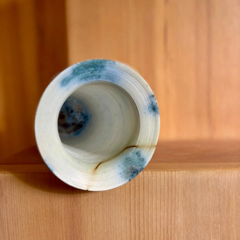 Martian Illusion 3 | Handmade Porcelain Decorative Vase 4.5 Inch Wide Rim – Saggar-Fired Ceramic Dry Flower Holder | Made in USA All Muddy 