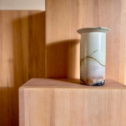 Martian Illusion 3 | Handmade Porcelain Decorative Vase 4.5 Inch Wide Rim – Saggar-Fired Ceramic Dry Flower Holder | Made in USA All Muddy 