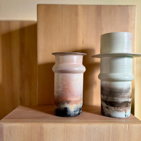 Martian Illusion 4 | Handmade Porcelain Decorative Vase 6.75 Inch – Saggar-Fired Artistic Finish | Made in USA All Muddy 
