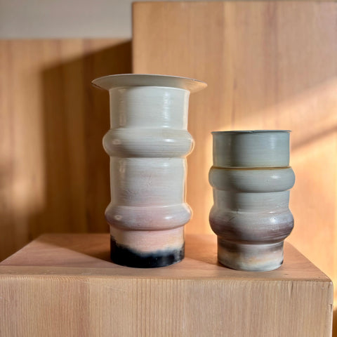 Martian Illusion 5 | Handcrafted Porcelain Vase 5 3/4 Inch – Saggar-Fired Decorative Vase With Kintsugi Rim | Made in USA All Muddy 