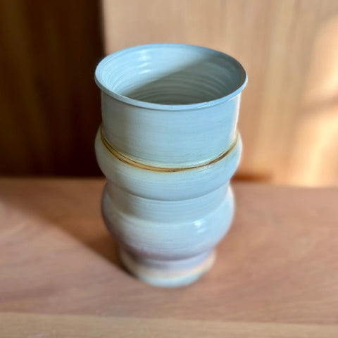 Martian Illusion 5 | Handcrafted Porcelain Vase 5 3/4 Inch – Saggar-Fired Decorative Vase With Kintsugi Rim | Made in USA All Muddy 