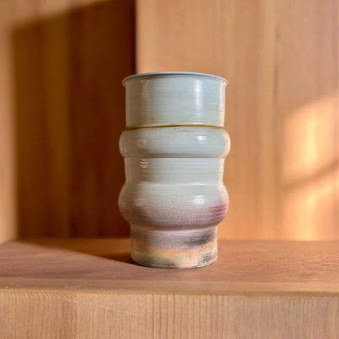 Martian Illusion 5 | Handcrafted Porcelain Vase 5 3/4 Inch – Saggar-Fired Decorative Vase With Kintsugi Rim | Made in USA All Muddy 