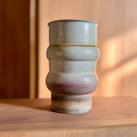 Martian Illusion 5 | Handcrafted Porcelain Vase 5 3/4 Inch – Saggar-Fired Decorative Vase With Kintsugi Rim | Made in USA All Muddy 