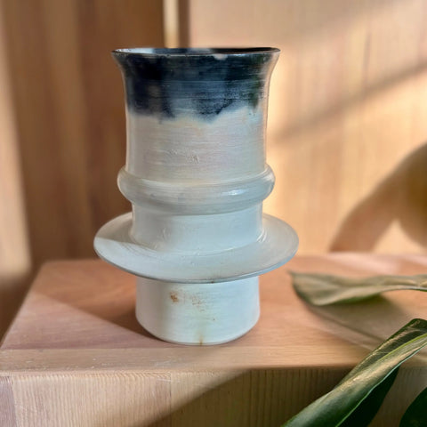 Martian Illusion 8 | Handcrafted Saggar-Fired Porcelain Decorative Vase 5.5 Inch Width 7.25 Inch Height | Made in USA Artisan Home Decor All Muddy 
