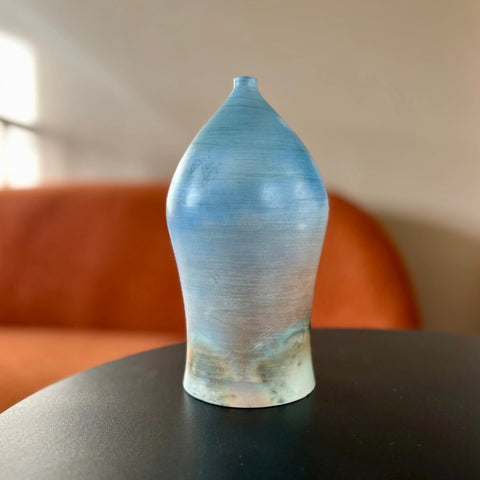 Martian Sunset 1 | Handmade Porcelain Decorative Vase 8.25 Inch Saggar-Fired Art Piece – Earthy Hues by Hillit Wahlberg | Made in USA All Muddy 