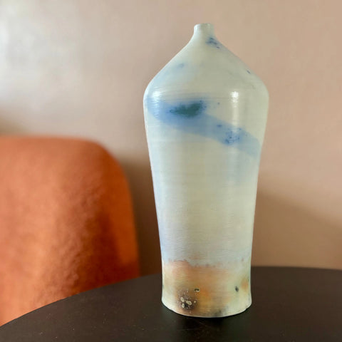 Martian Sunset 2 | Handcrafted 9 Inch Saggar-Fired Porcelain Vase – Martian Sunset Design by Hillit Wahlberg | Made in USA All Muddy 