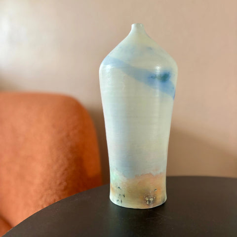 Martian Sunset 2 | Handcrafted 9 Inch Saggar-Fired Porcelain Vase – Martian Sunset Design by Hillit Wahlberg | Made in USA All Muddy 
