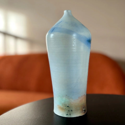 Martian Sunset 2 | Handcrafted 9 Inch Saggar-Fired Porcelain Vase – Martian Sunset Design by Hillit Wahlberg | Made in USA All Muddy 