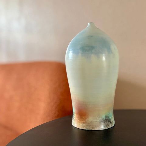 Martian Sunset 3 | Handcrafted Porcelain Vase 8 Inch Saggar-Fired Minimalist Home Decor – By Hillit Wahlberg | Made in USA All Muddy 