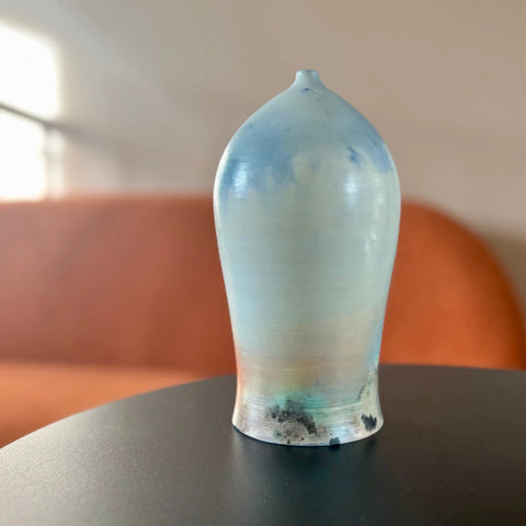 Martian Sunset 3 | Handcrafted Porcelain Vase 8 Inch Saggar-Fired Minimalist Home Decor – By Hillit Wahlberg | Made in USA All Muddy 