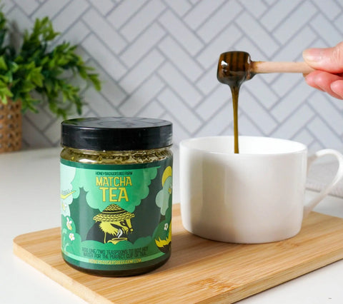 Matcha Green Honey Tea Honey Badgers Bee Farm  All natural Tea