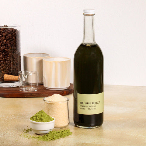 Organic Matcha Syrup 750mL – Natural Cane Sugar Sweetened Coffee Syrup | Made in USA The Syrup Project 