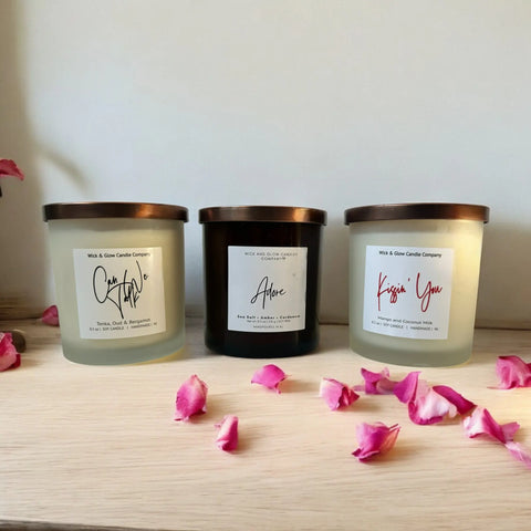 Me & U Luxury Scented Candle Set Wick and Glow Candle Company™  Candles