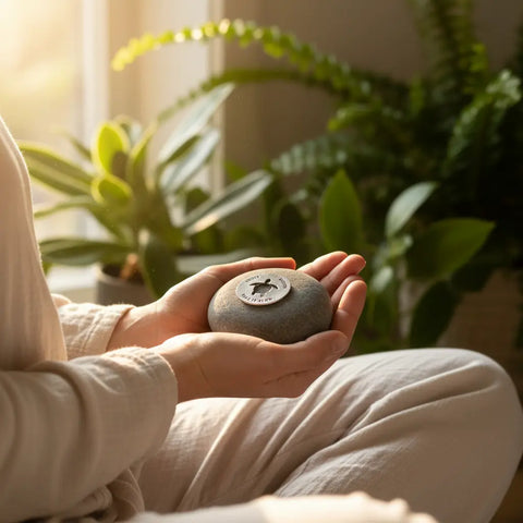 Meditation Stone – Pause Breath Take It Slow Mindfulness Gift | Made in USA Calming Token Whitney Howard Designs  Meditation Stones