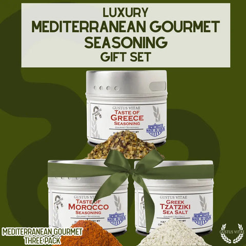Mediterranean Spice Trio Set – Gourmet Seasoning Collection | Made in USA Gustus Vitae  Collections & Gift Sets