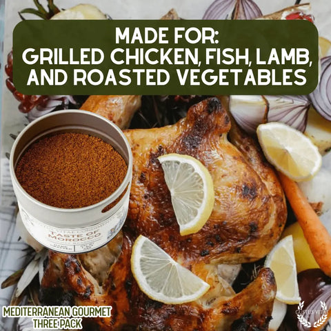 Mediterranean Spice Trio Set – Gourmet Seasoning Collection | Made in USA Gustus Vitae  Collections & Gift Sets