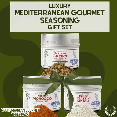 Mediterranean Spice Trio Set – Gourmet Seasoning Collection | Made in USA Gustus Vitae  Collections & Gift Sets