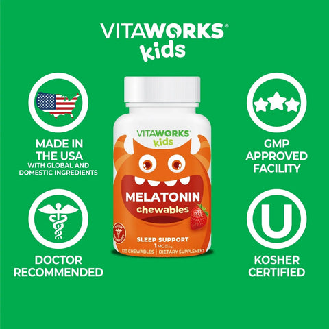 Melatonin Chewables for Kids VitaWorks  Chewable