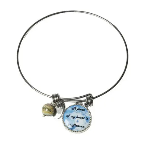 Memorial Bangle Bracelet 7-8 Inch Stainless Steel – Personalized Engraved Keepsake | Made in USA Michelle Marie Boutique  Bracelet